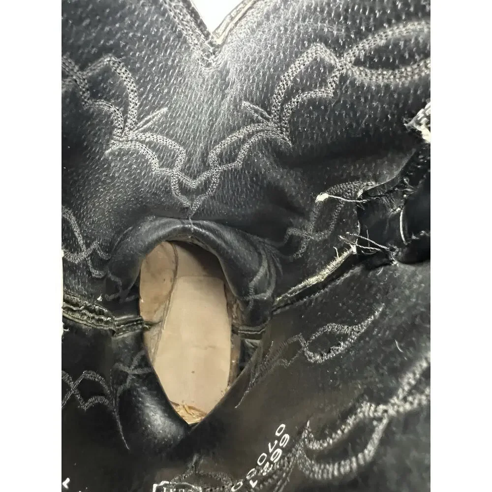 Dan Post Cowboy Boots Black Leather Men’s Size 9 D Style 6621